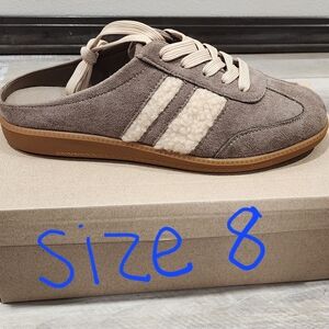 CCOCCI Tan Suede Slip-On with Cream Stripes